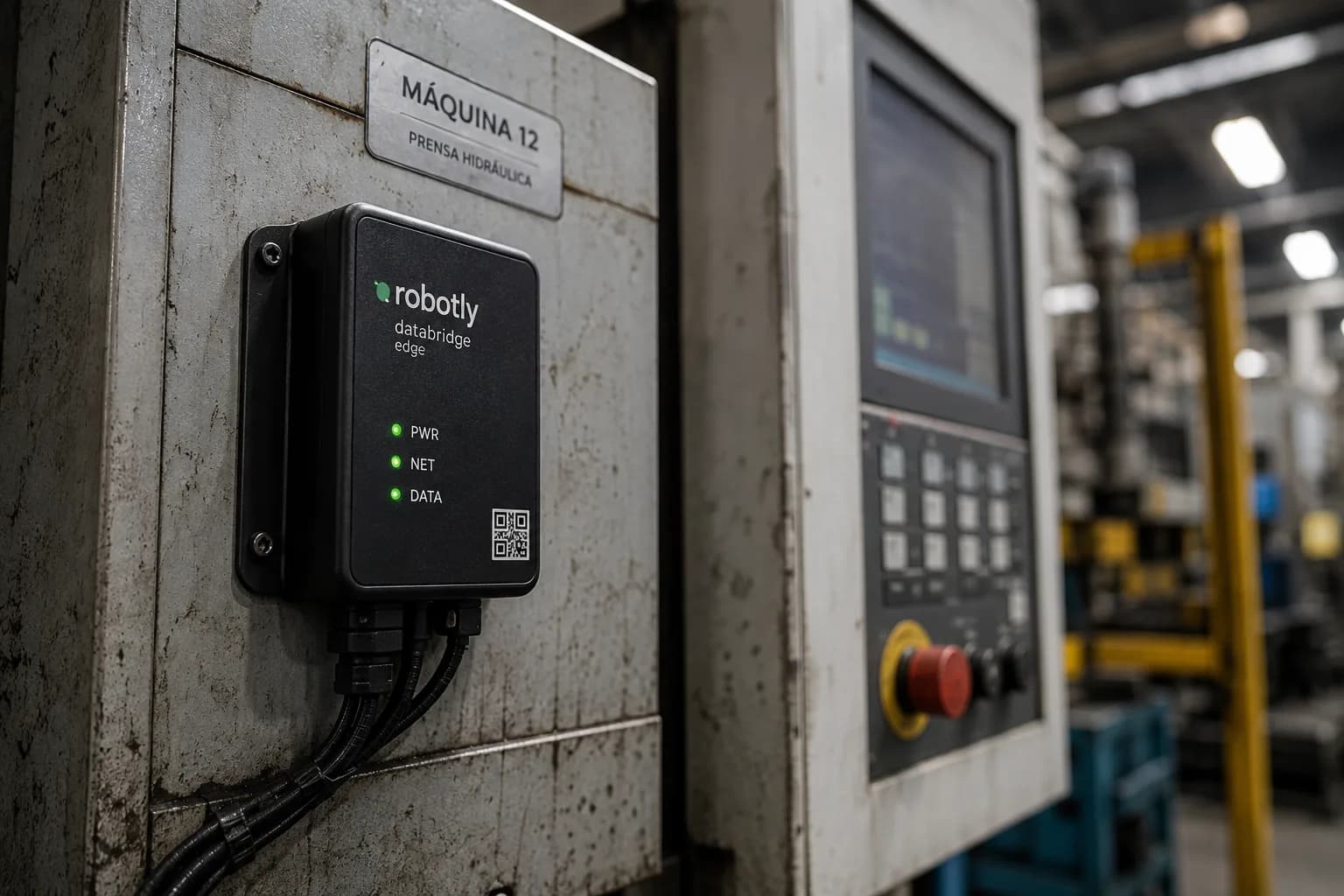 Dispositivo de captura instalado de forma no invasiva sobre una máquina industrial